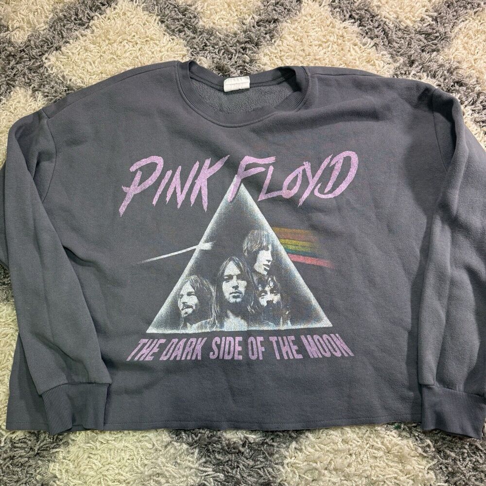 Pink Floyd Gray Sweatshirt with Pink and White Accents